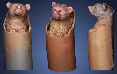 3D мадэль Тотем деревянного медведя (STL)